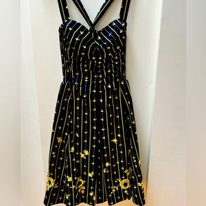 Moulinette Soeurs 1950s-inspired, black sundress with pockets! Size 6.
